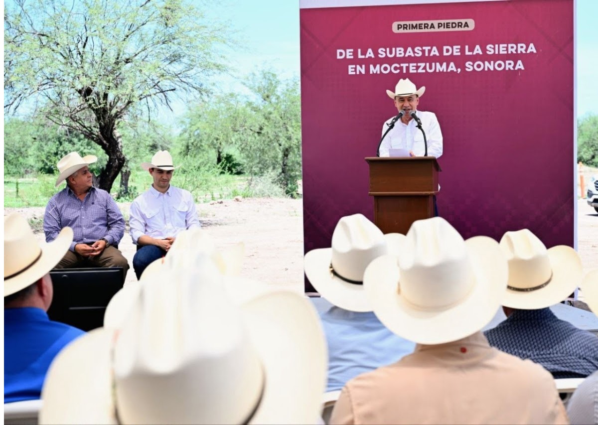 Con apoyo de presidenta Sheinbaum, Gobernador Durazo inicia construcción de Subasta ganadera de la sierra en Moctezuma