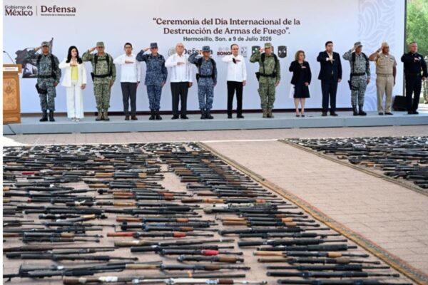 Refuerza Durazo acciones por la seguridad con destrucción de más de 900 armas aseguradas al crimen